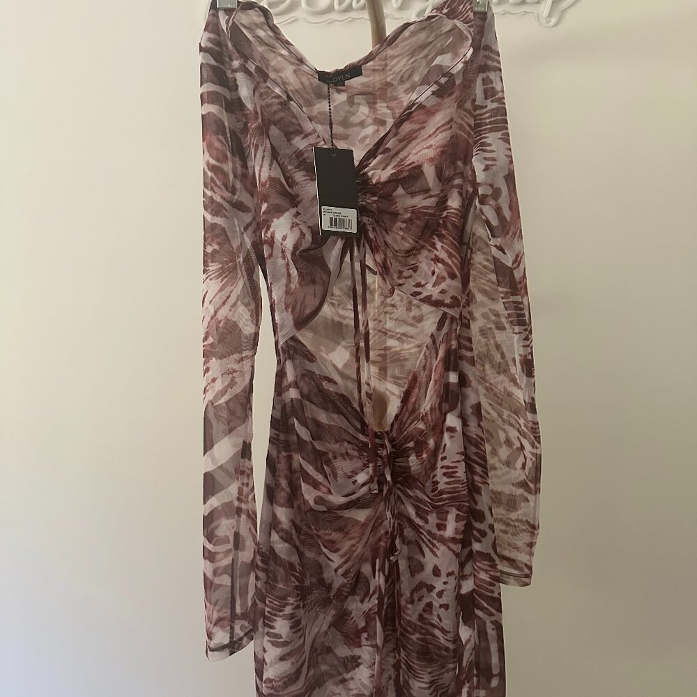 DYLN  Choc print dress Size M